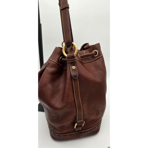 Dooney‎ And Bourke Large Forentine Bucket Purse Chestnut Pre Loved #0273 - Picture 2 of 16